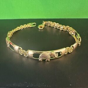 Elegant Gold Elephant Chain Bracelet